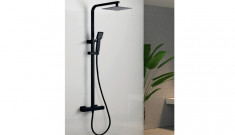 IMEX shower with crutch VIGO Matt Black Thermostatic BTV013/NG