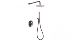 IMEX inlet wall shower OLIMPO Matt Black GPC033/NOR