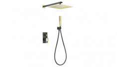 IMEX inlet wall shower SUECIA Matt Black/Bright Gold BDC032-6NGOLD