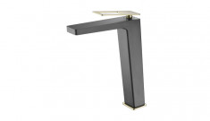 IMEX wash basin mixer SUECIA XL Matt Black/Bright Gold BDC032-3NGOLD