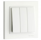 Mono Electric Triple One Way Switch (3 Gang 1 Way)  500-001922-114