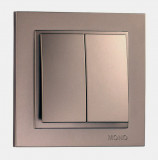 Mono Electric L/D DOUBLE WAY SWITCH (MECHANISM + COVER PLATE)LIGHT FUME 500-002325-102