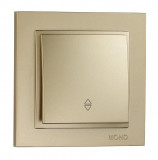 Mono Electric L/D TWO WAY SWITCH (MECHANISM + COVER PLATE) TITANIUM 500-002225-109