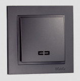 Mono Electric L/D ONE WAY SWITCH - ILLUMINATED (MECHANISM + COVER PLATE) FUME 500-002025-101