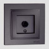 Mono Electric L/D TV SOCKET OUTLET - END OF LINE (MECHANISM + COVER PLATE) FUME 500-002005-138