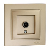 Mono Electric L/D TV SOCKET OUTLET - END OF LINE  (MECHANISM + COVER PLATE) TITANIUM 500-002205-138