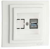 Mono Electric USB Charger Socket Outlet white  500-001905-177