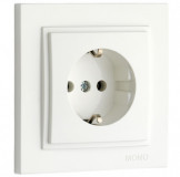 Mono Electric Socket Outlet Earthed white 500-001921-117