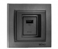 Mono Electric L/D МЕХАНИЗМ С ПАНЕЛЬЮ РОЗЕТКА С USB ЗАРЯДКОЙ ГРАФИТ 500-002005-177