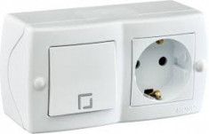 Mono Electric ONE WAY SWITCH & SOCKET OUTLET (EARTHED) WHITE 104-010101-180