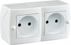 Mono Electric Double Socket 2 Gang white 104-010106-121