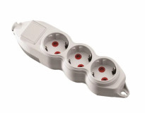 Mono Electric 150-010000-310 grounded extension socket 3gang