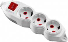 Mono Electric ORION 3 GANG EARTHED -CORDLESS - WITH SWITCH 150-011000-310