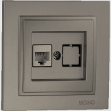 Mono Electric L/D DATA SOCKET OUTLET  (MECHANISM + COVER PLATE)   500-002305-125