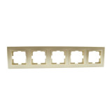 Mono Electric 5 Gang Frame  titanium 102-220000-164