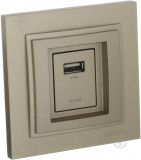 Mono Electric L/D USB CHARGE SOCKET(MECHANISM+COVER) TITANIUM 500-002205-177