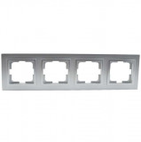 Mono Electric 4 Gang Frame silver 102-210000-163