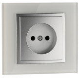 Mono Electric L/D МЕХАНИЗМ С ПАНЕЛЬЮ РОЗЕТКИ Б/З СЕРЕБРО 500-002122-116