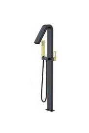 IMEX floor mounted mixer SUECIA Matt Black/Bright Gold BBEC32/NGOLD