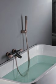 IMEX bath mixer with shower LINE Thermostatic BTD038-4/GC