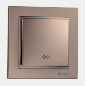 Mono Electric L/D TWO WAY SWITCH (MECHANISM + COVER PLATE) LIGHT FUME 500-002325-109