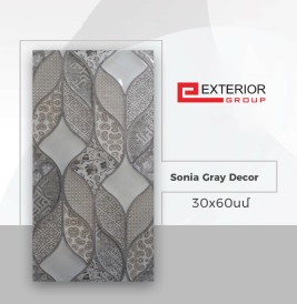 Shahkar սալիկ պատի Sonia Gray Decor 30*60 (1հ-0.18քմ) 9h